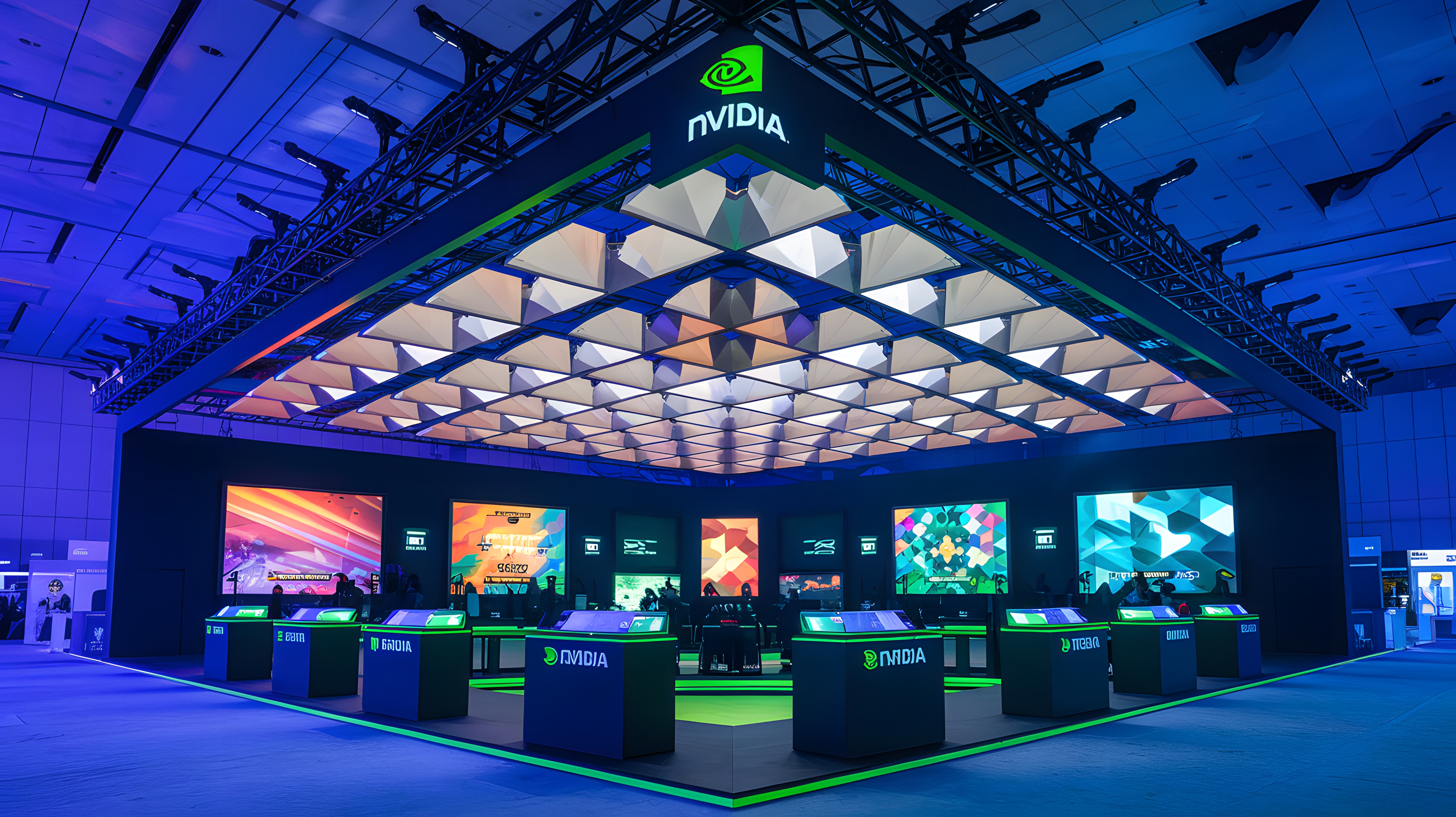 NVIDIA game exhibition booth.-30