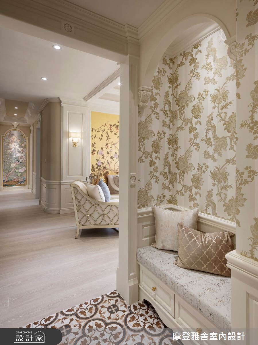 摩登雅舍·87老屋翻新法式輕洛可可風精品飯店宅丨摩登雅舍室内设计-3