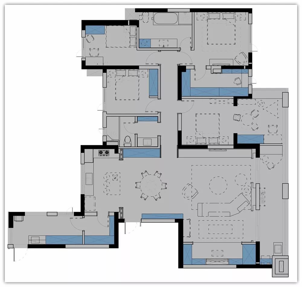 万科金域蓝湾 240㎡现代摩登家居,儿童元素与高级灰的惊艳碰撞-79
