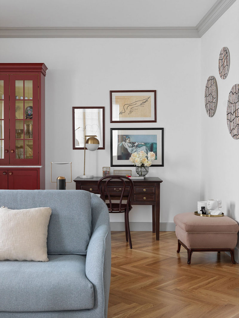 现代风格与古典元素的完美融合 | 明亮公寓设计-4