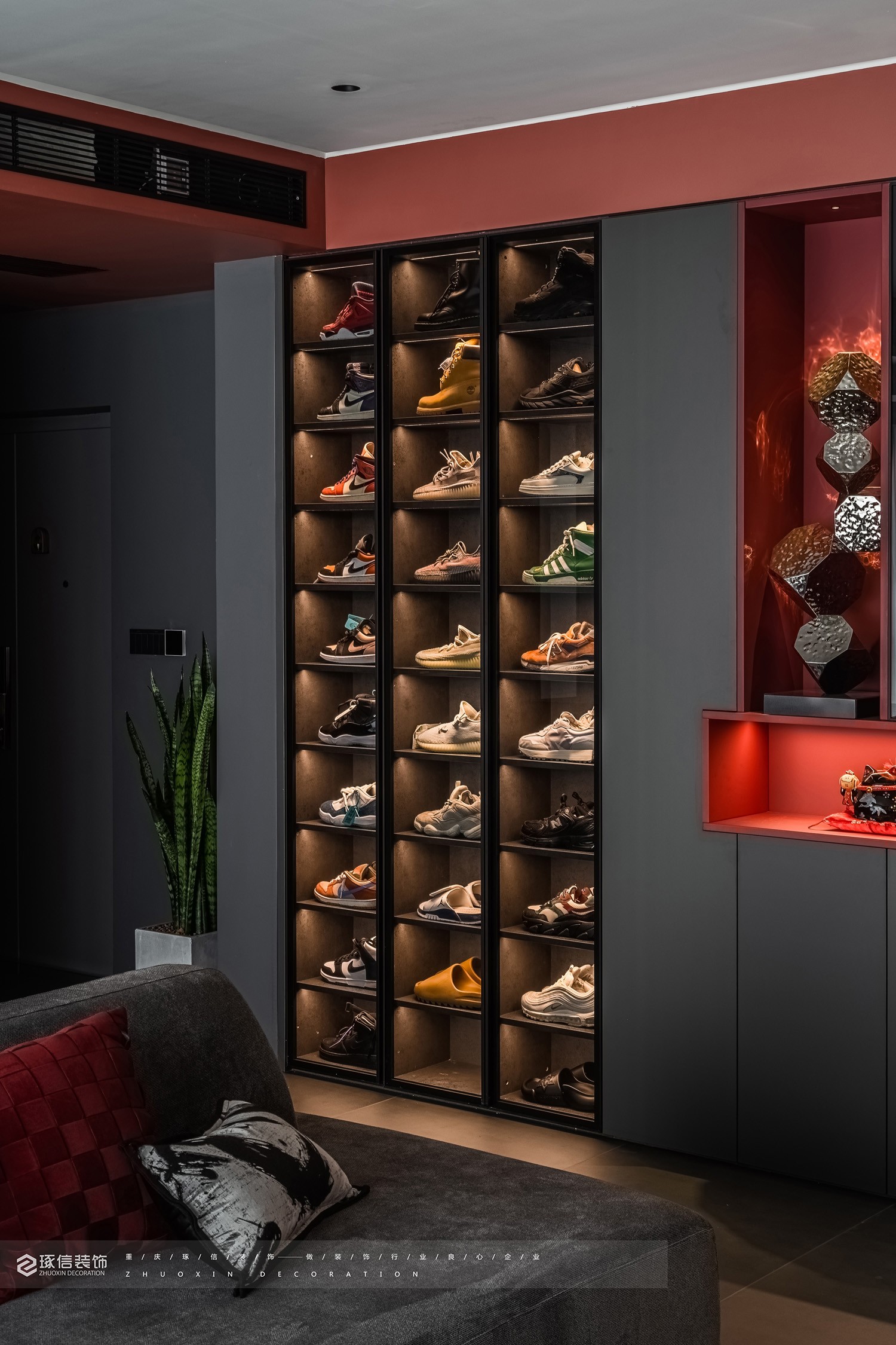 120 平现代风,黑红 cp 档丨琢信装饰-12