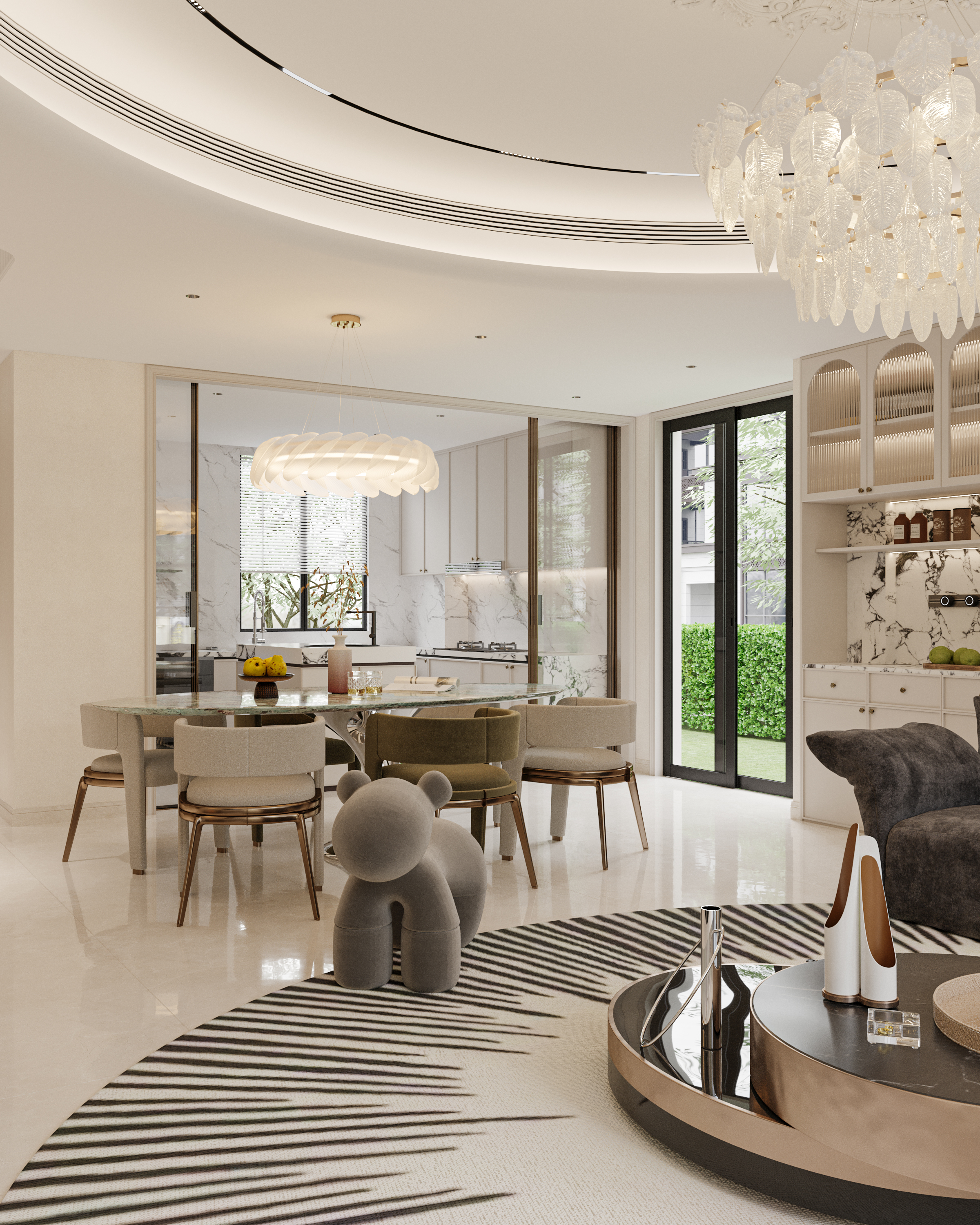 「流动的浪漫」法式轻奢私宅-10