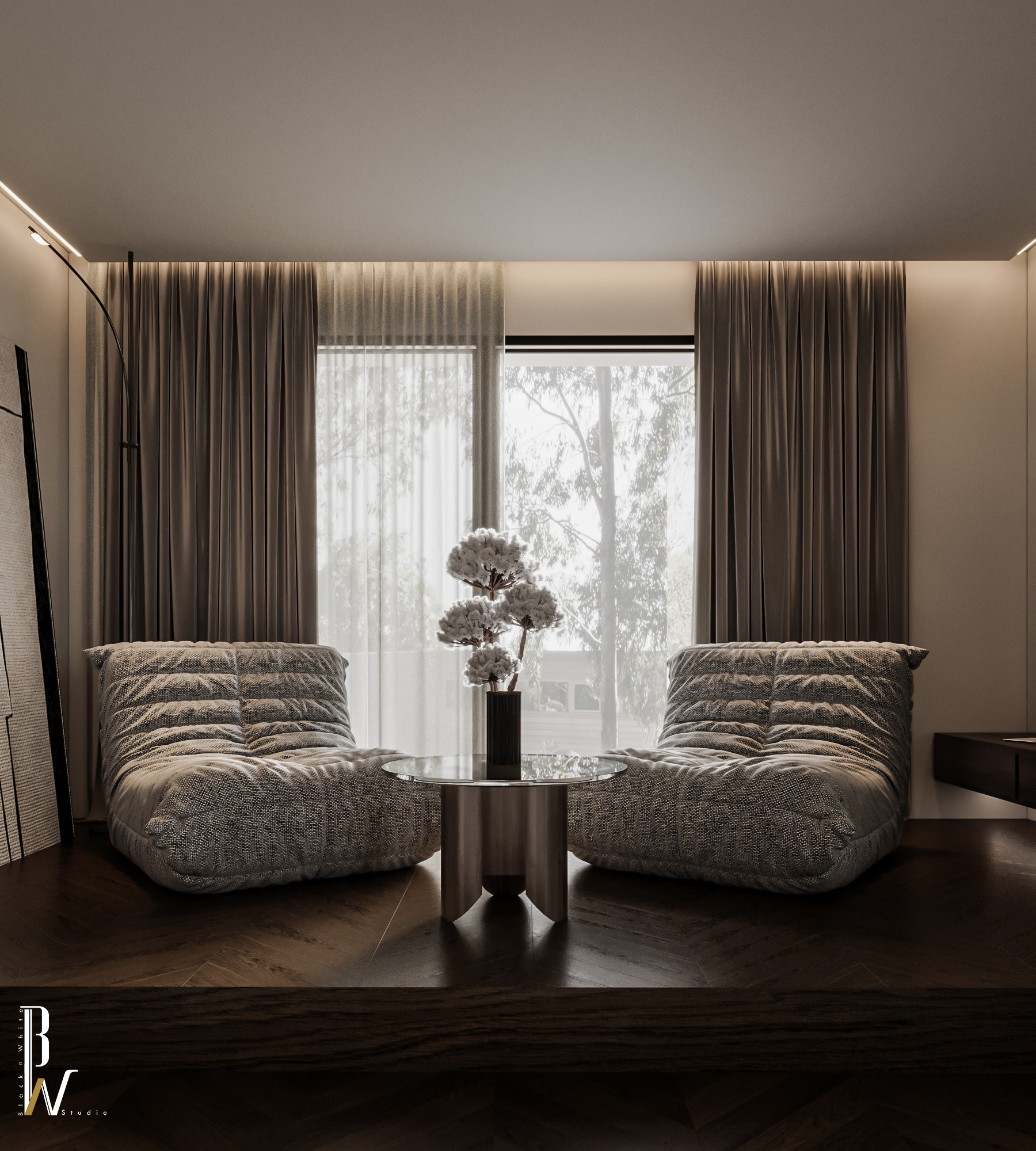 大厅和主卧室丨摩洛哥丨Black N White-21