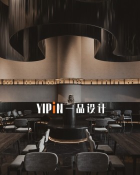 暗黑系挑空餐厅