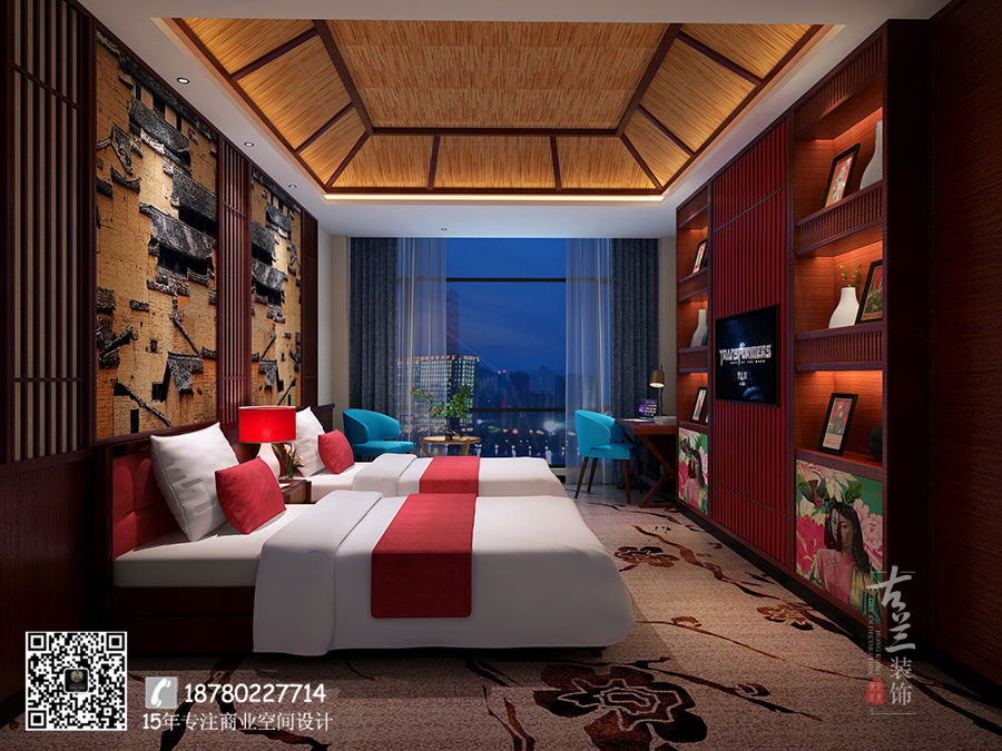 泸定烹坝十里香客栈设计_天津民宿客栈装修_天津专业民宿客栈装修设计公司-3