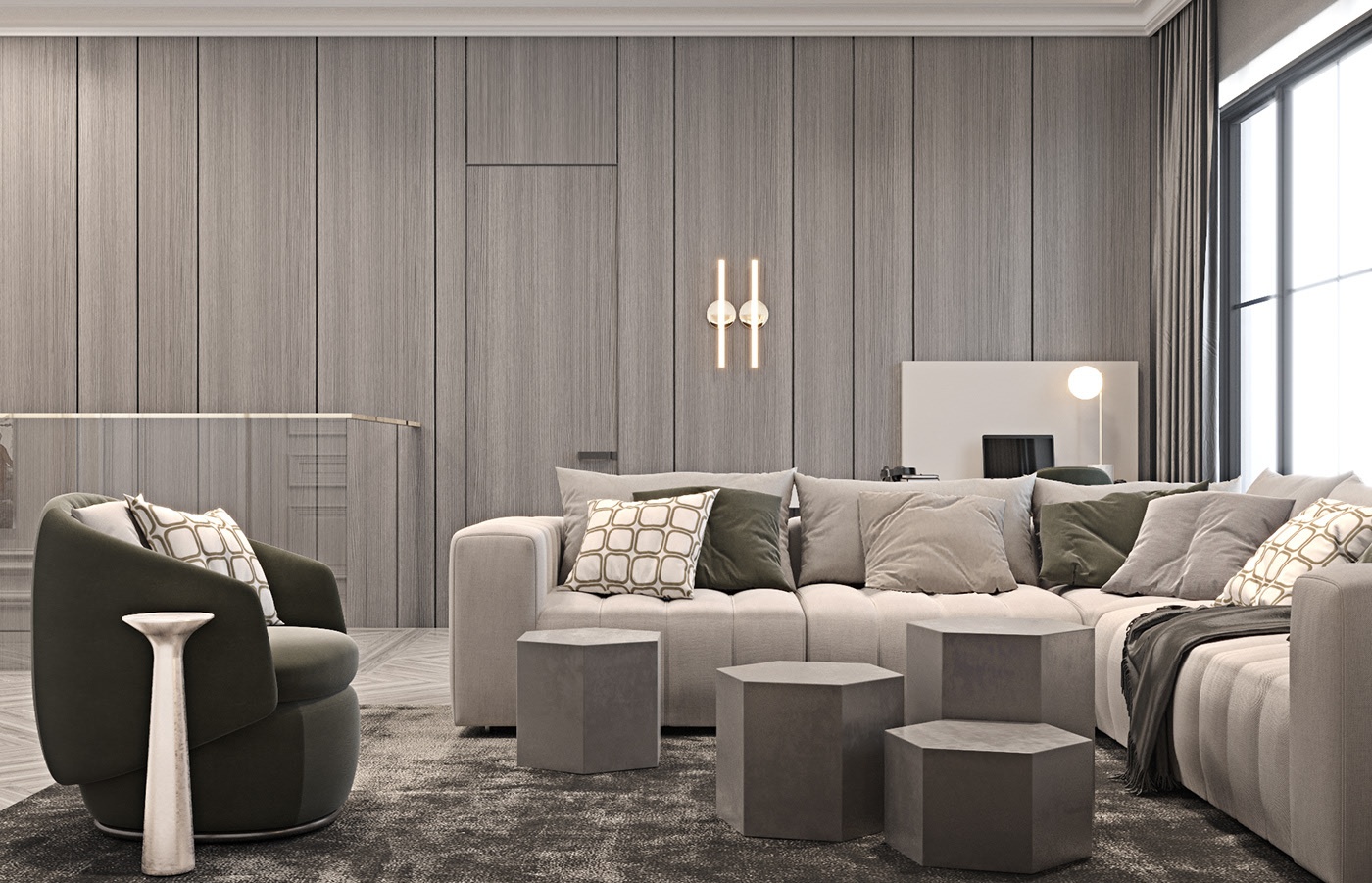 浅色系别墅设计-27