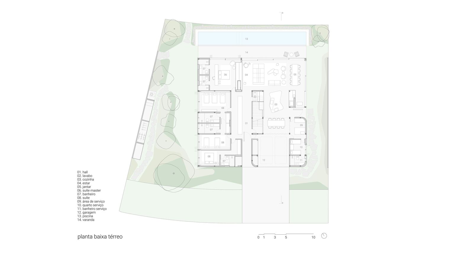 湖畔白色别墅丨巴西南里奥格兰德-4