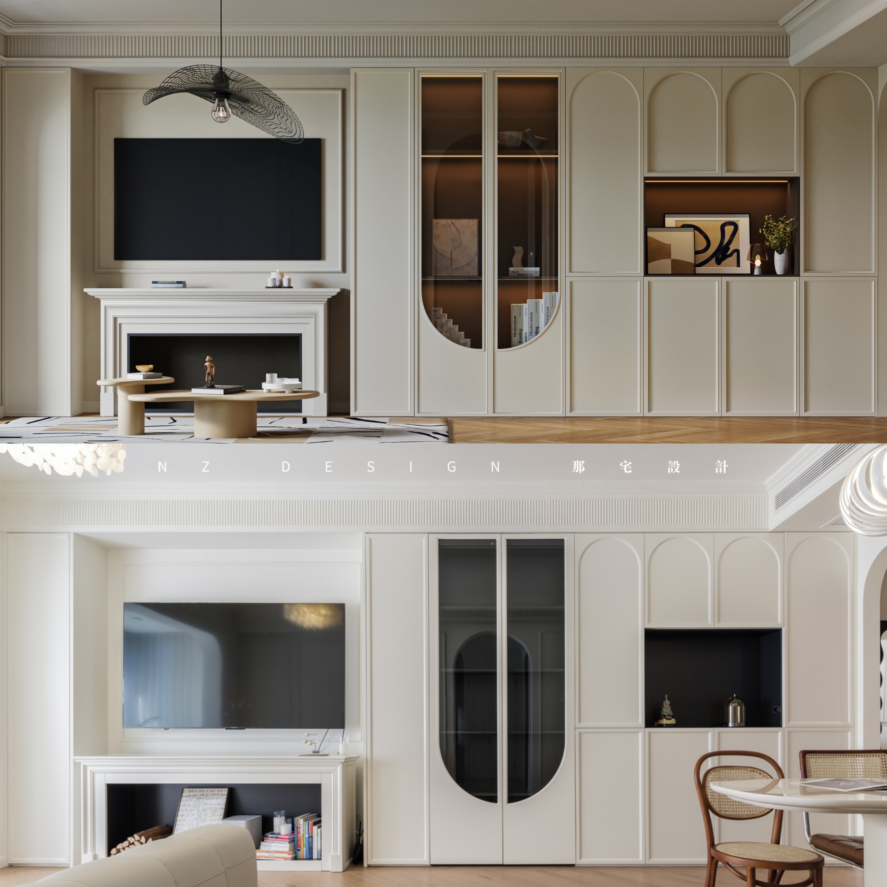 90后两人一猫的惬意法式奶油风丨中国深圳丨那宅设计事务所-93