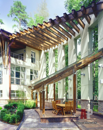 带拱形 facade 和露台的房子室内设计丨Величкин Дмитрий,Голованов Николай-18