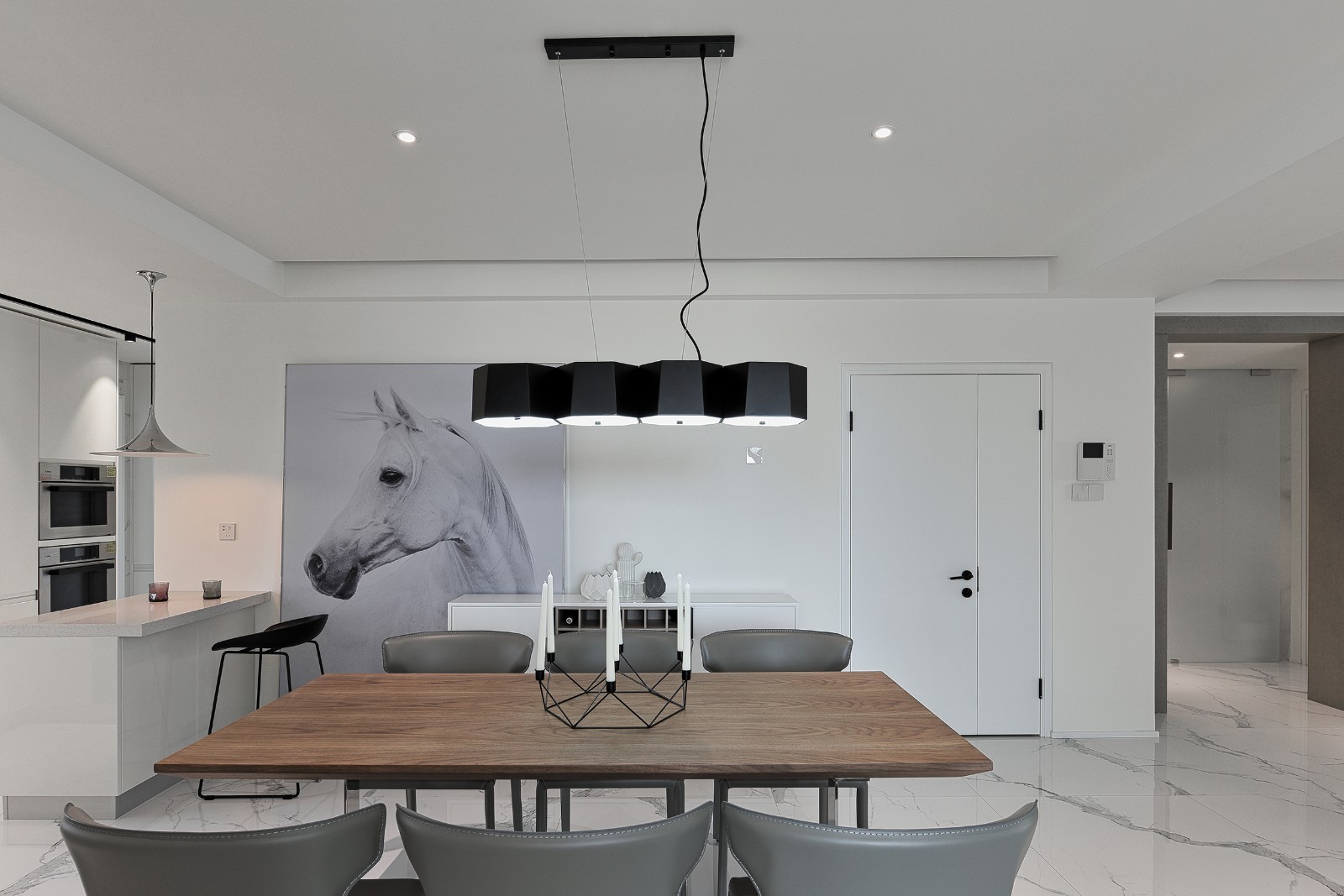 165㎡黑白现代,素简生活  王严民-19