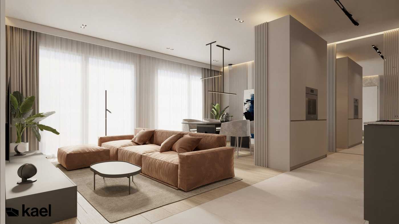 Проект 3к квартиры 90 м2 с вариантами планировки студии - Фото интерьеров-24