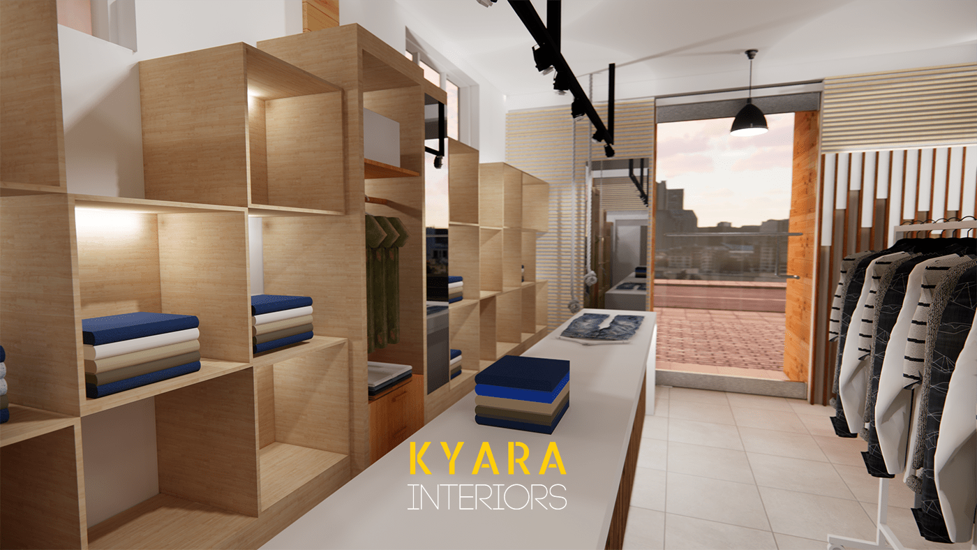 Anastasiya Gushchina丨服装店丨Modern Textile & Denim Shop Interior Design-7