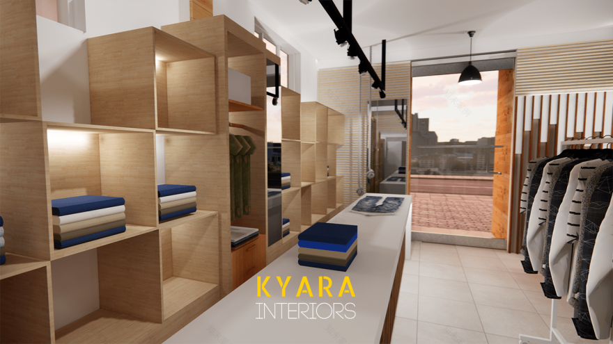 Anastasiya Gushchina丨服装店丨Modern Textile & Denim Shop Interior Design-7