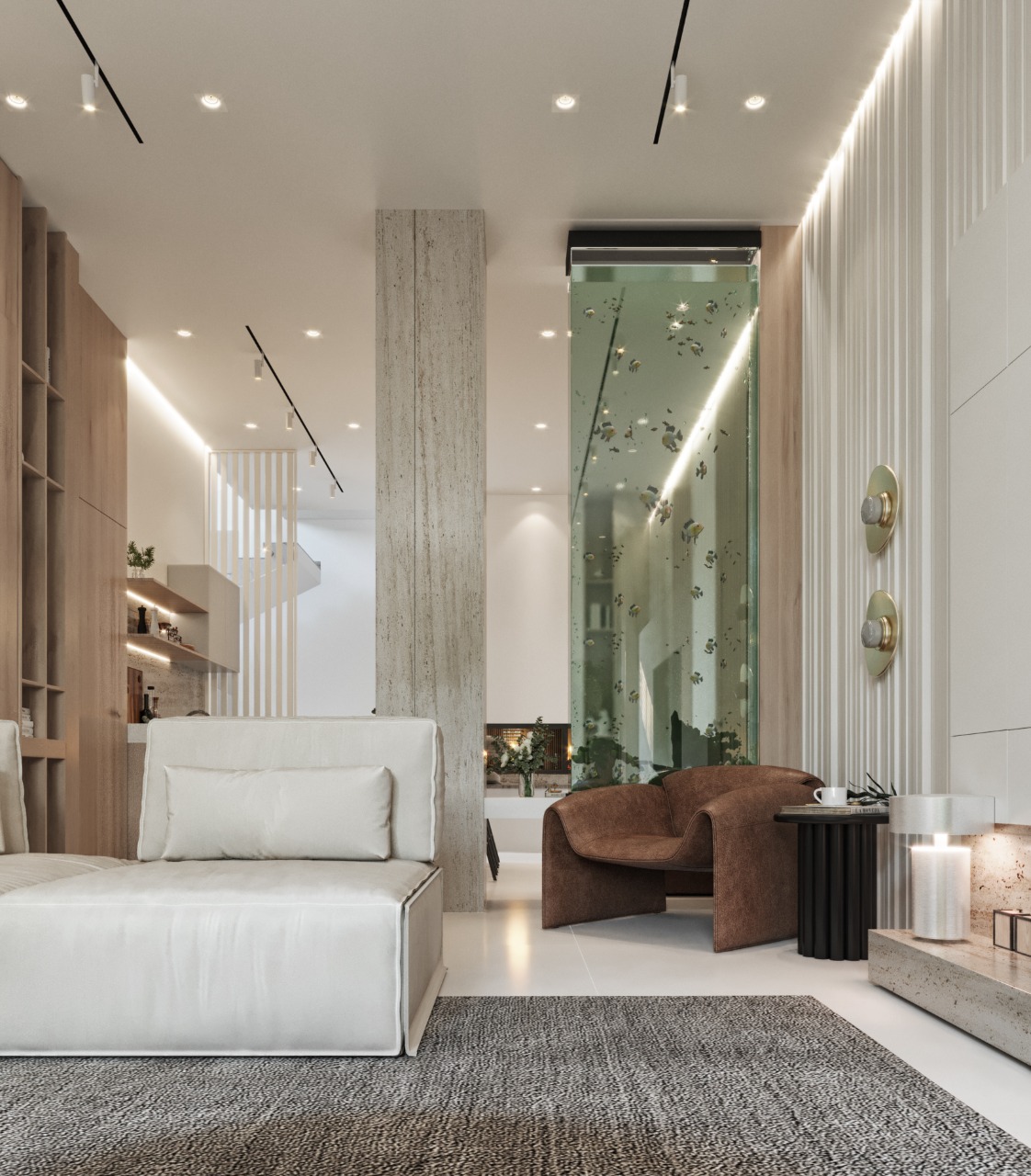 Hall design with aquarium-5