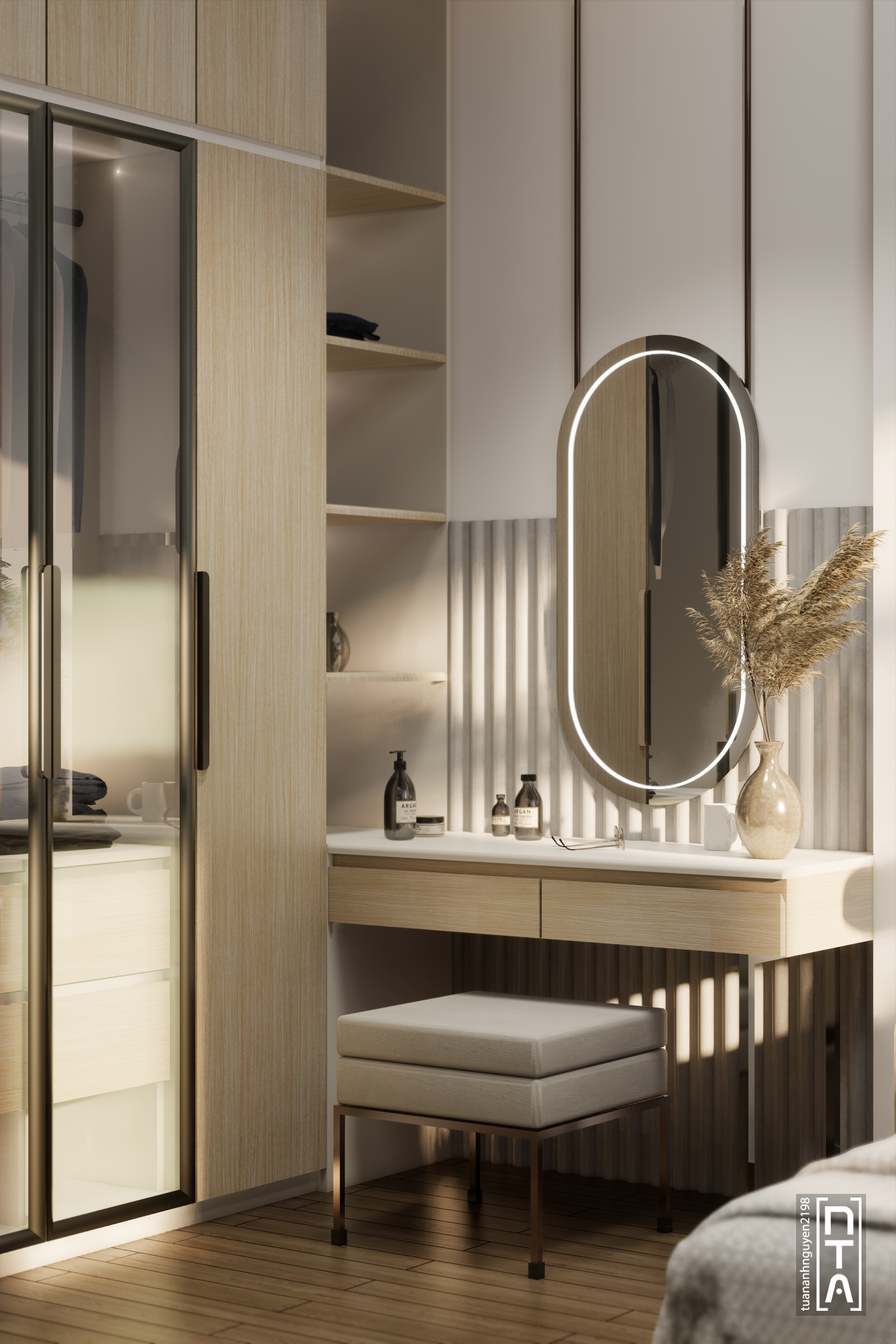 联排别墅卧室内部丨越南胡志明市丨Tuan Anh（Saigon Design）-15