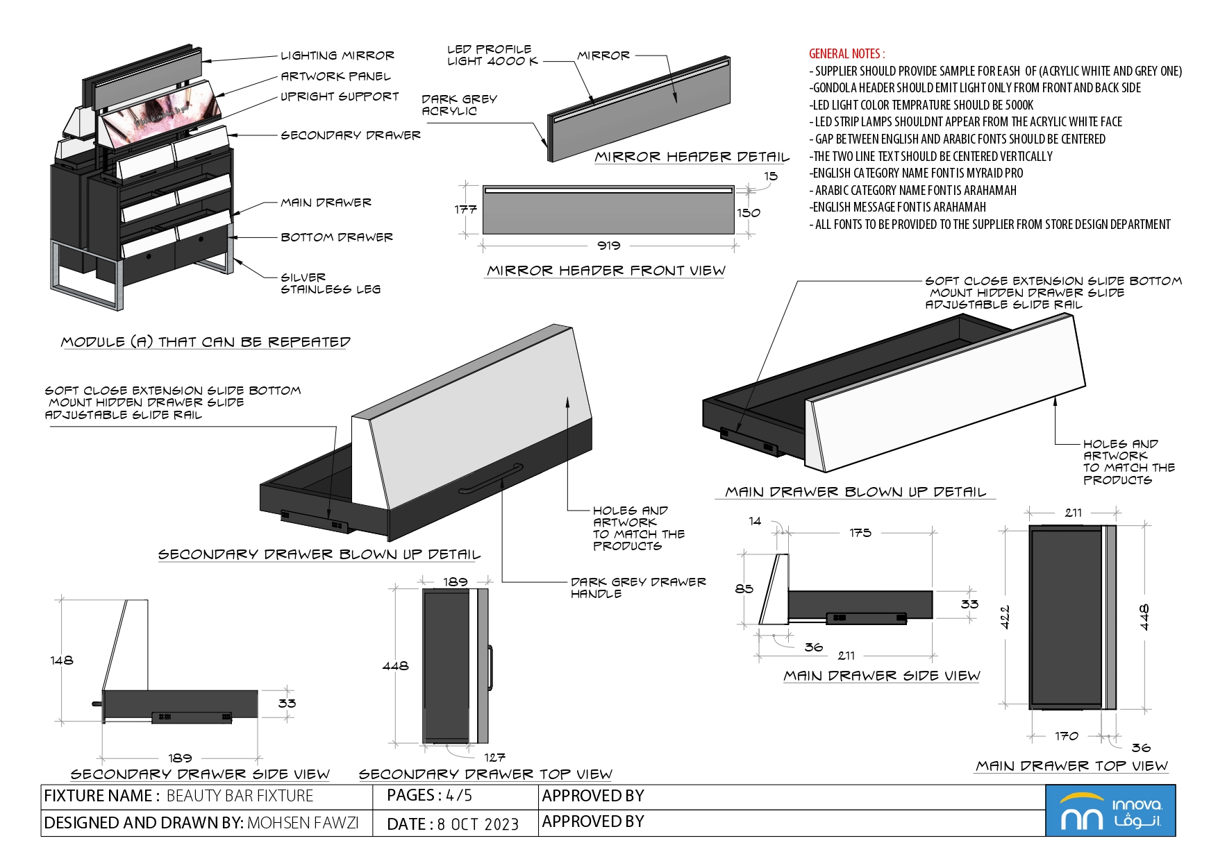 Beauty Bar Fixture 2023-4