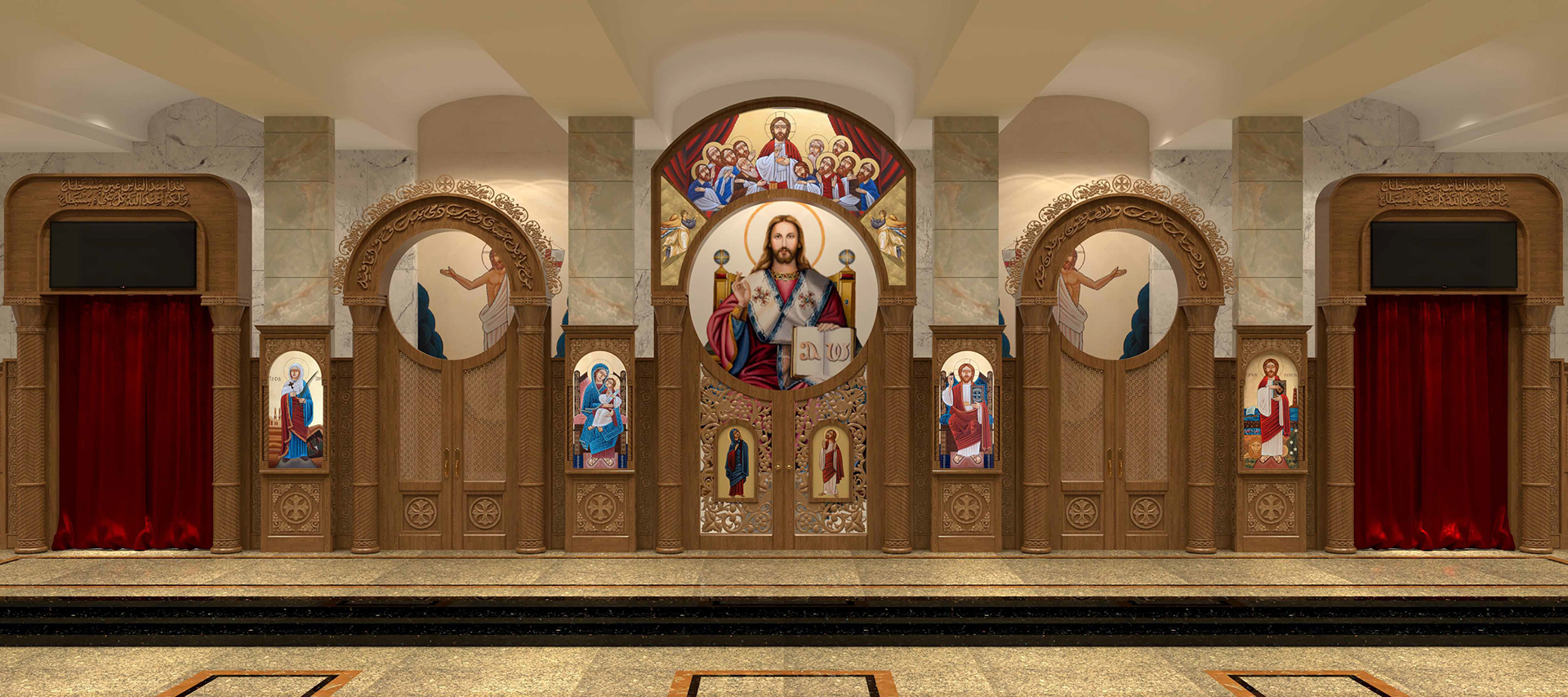 Coptic Orthodox Church Iconostasis Egypt-5