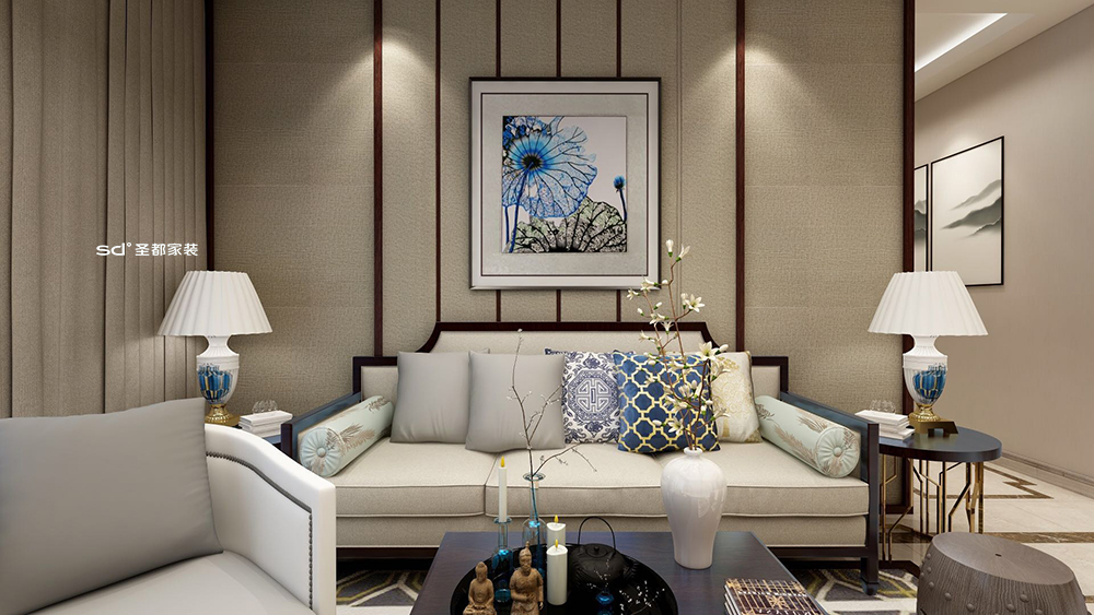 安徽广德万达茂新中式家居设计丨中国安徽丨圣都家居装饰有限公司-7