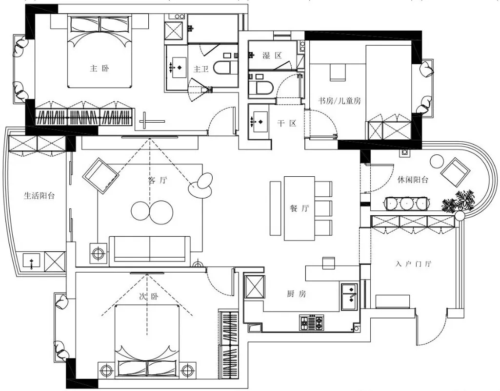 《朋友》140㎡轻奢现代住宅 文青设计-29