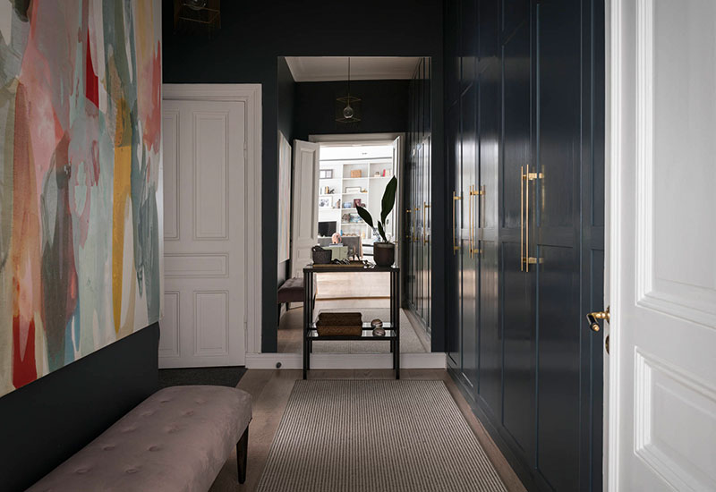 斯德哥尔摩优雅弧形窗公寓设计-26