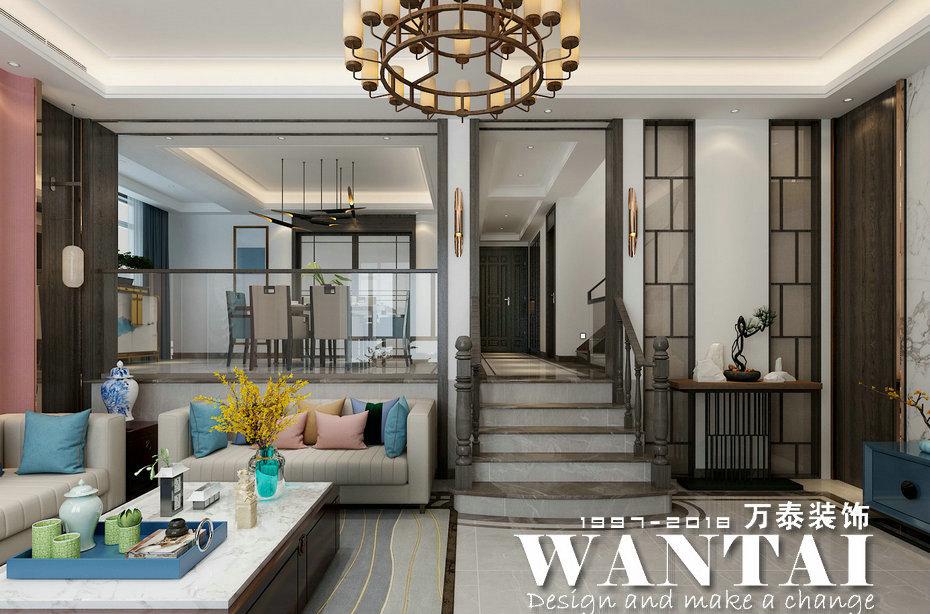 
泰安乐活小镇280㎡别墅装修效果图 -1