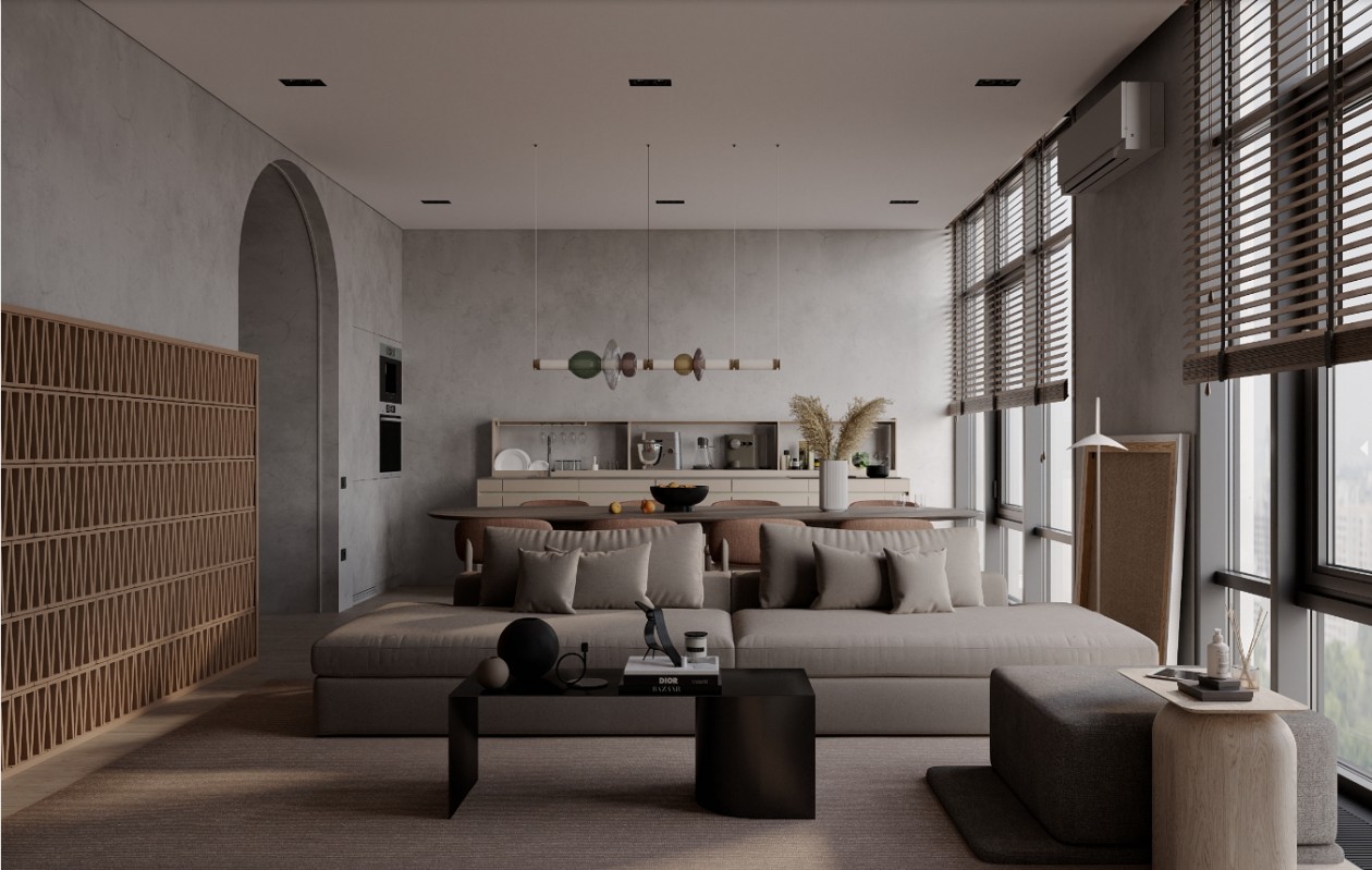 120 平北欧风暖色系日景夜景设计案例-14