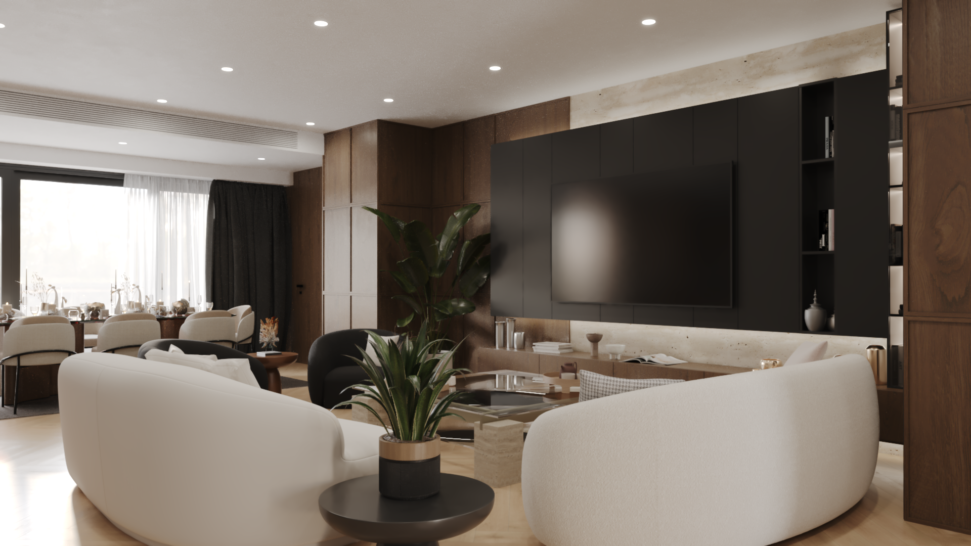 Luxury Interior Livingroom and Kitchen-4