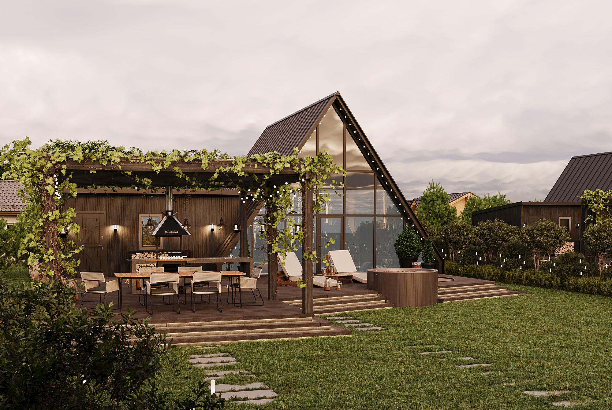 A 型框架房屋设计方案丨俄罗斯秋明-1