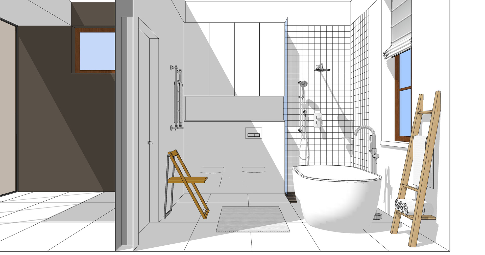 Bedroom (скетч) ванная комната-13