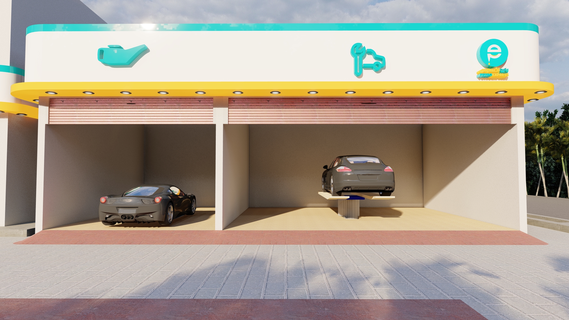 تصميم لمحطه وقود بترو اكسبريس بالسعودية-5