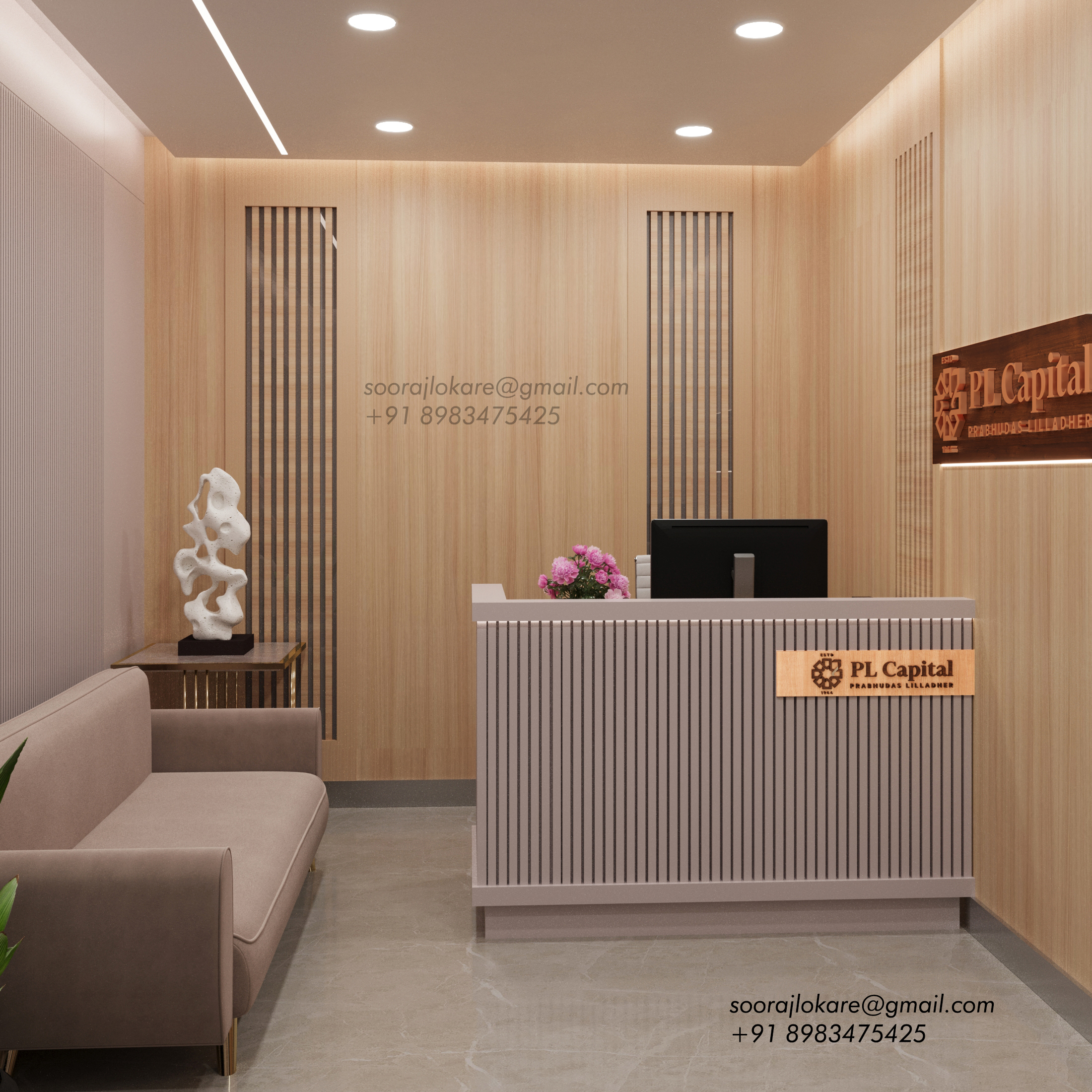 3D Commercial Office Interior Design for PL Capital-0