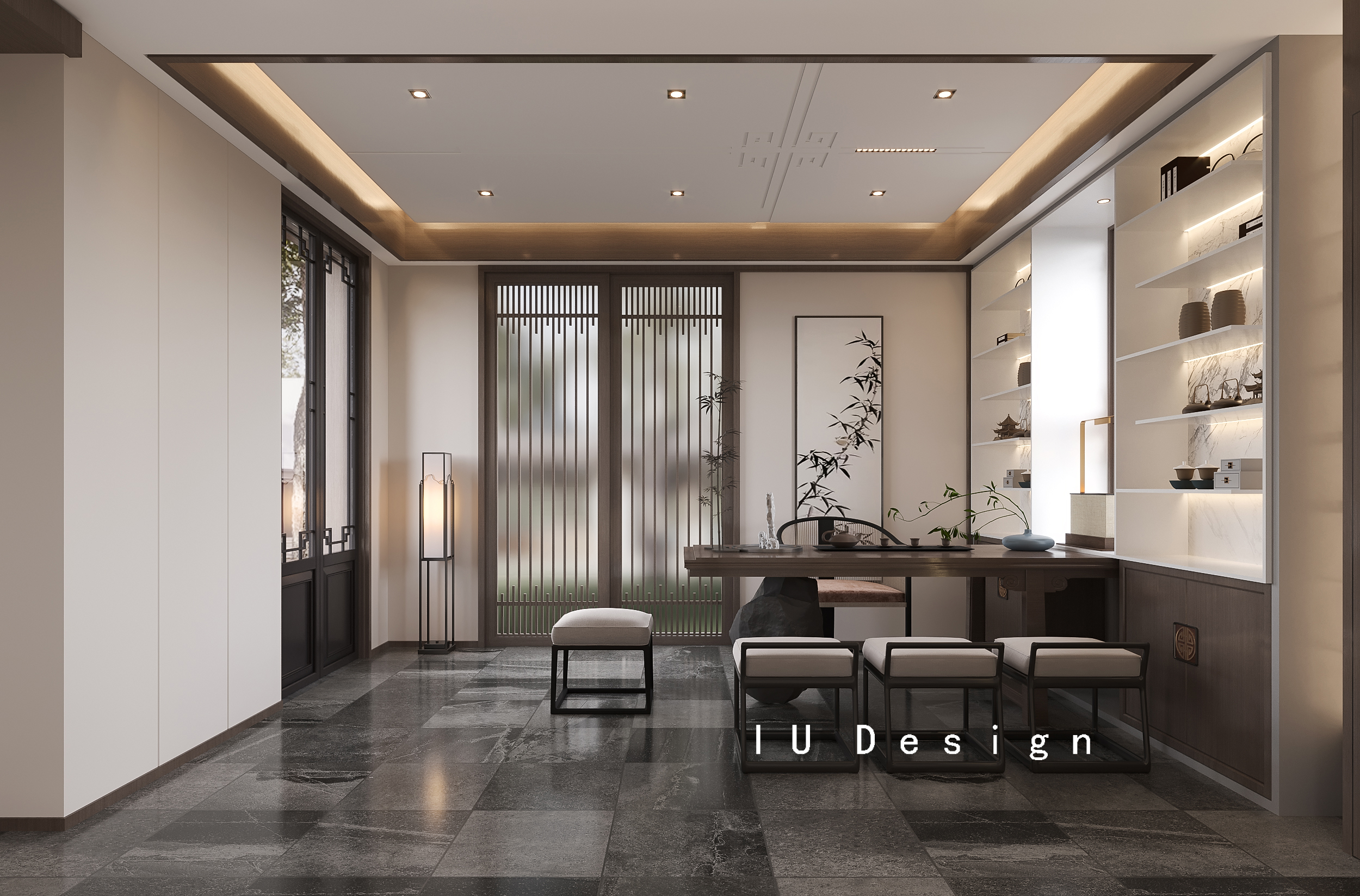 哎呦设计表现·新中式别墅大宅丨哎呦视觉-13