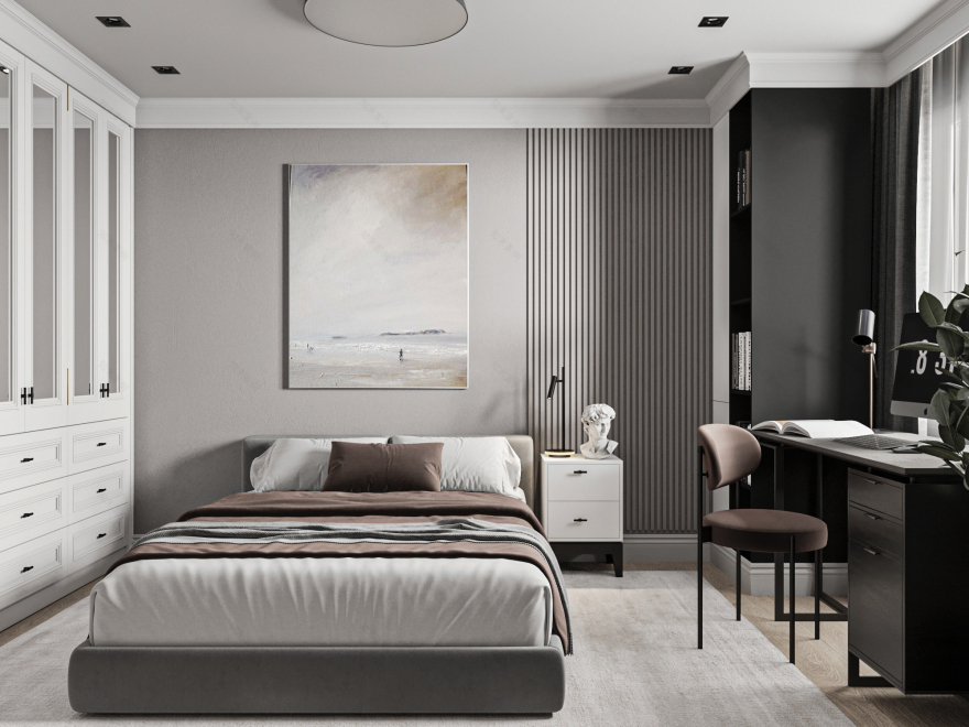 明斯克市卧室设计项目丨白俄罗斯明斯克丨LILO STUDIO-8