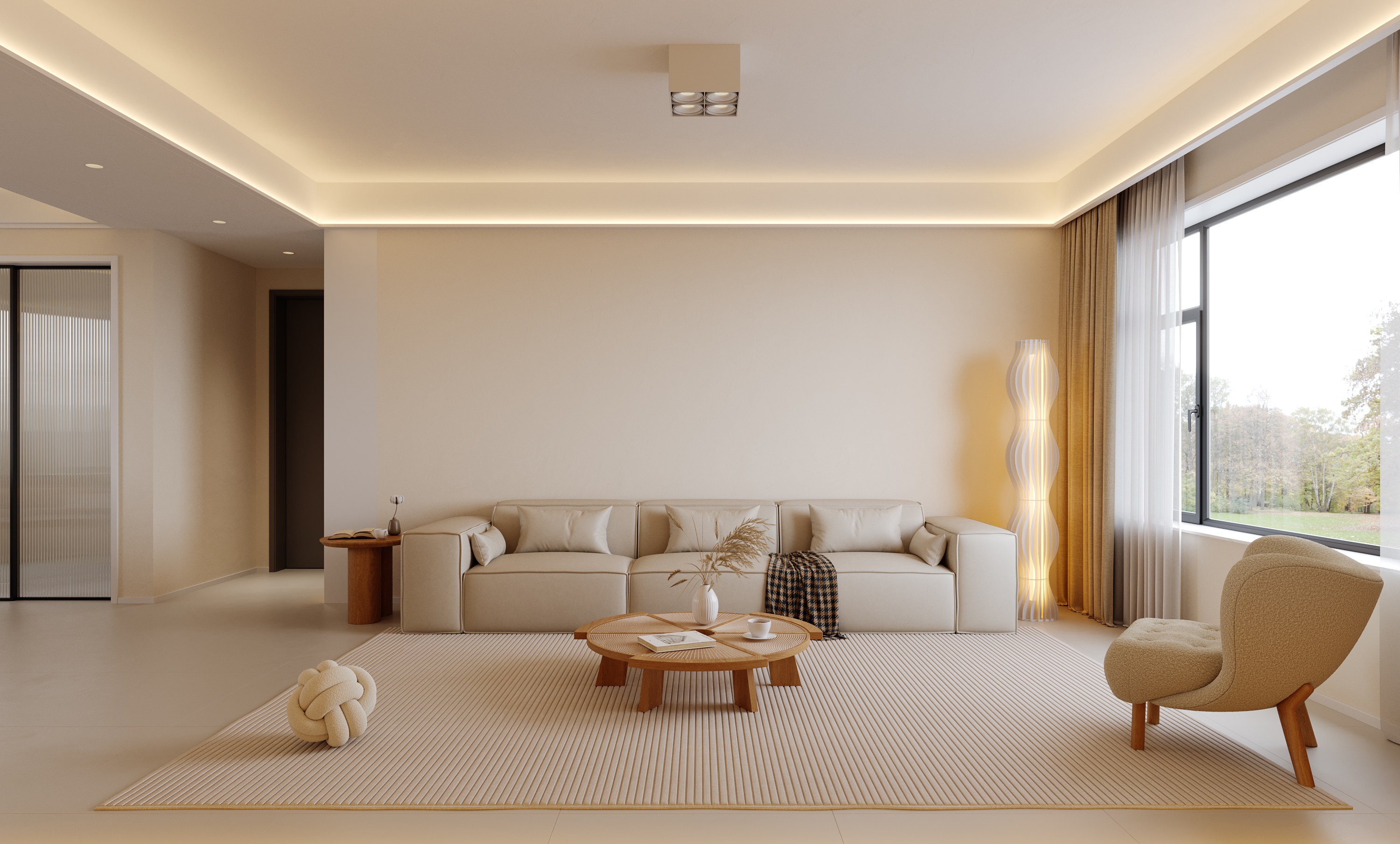 奶油原木风客餐厅-10