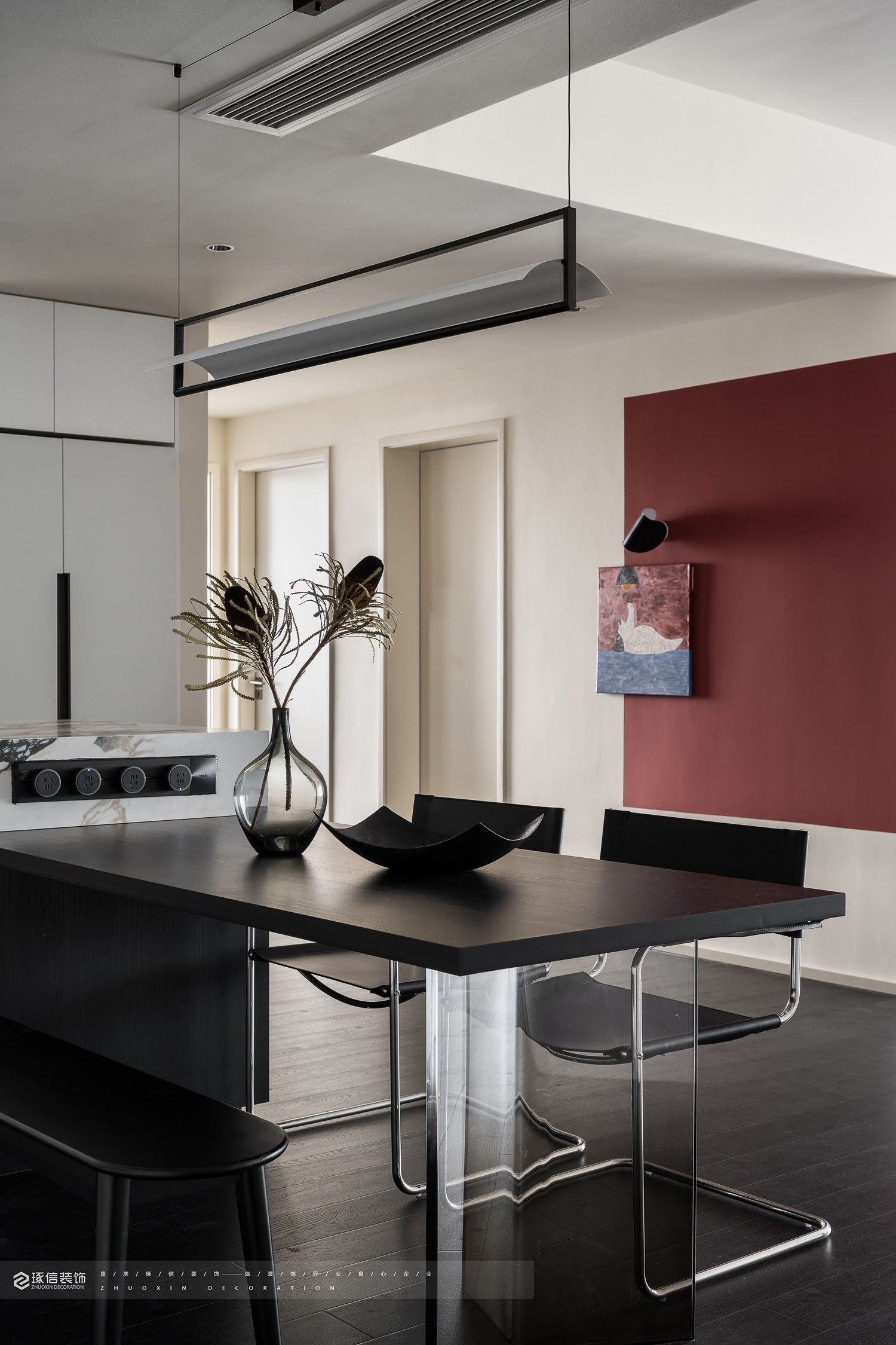 87 平经典红黑现代家丨中国平顶山丨琢信装饰-22