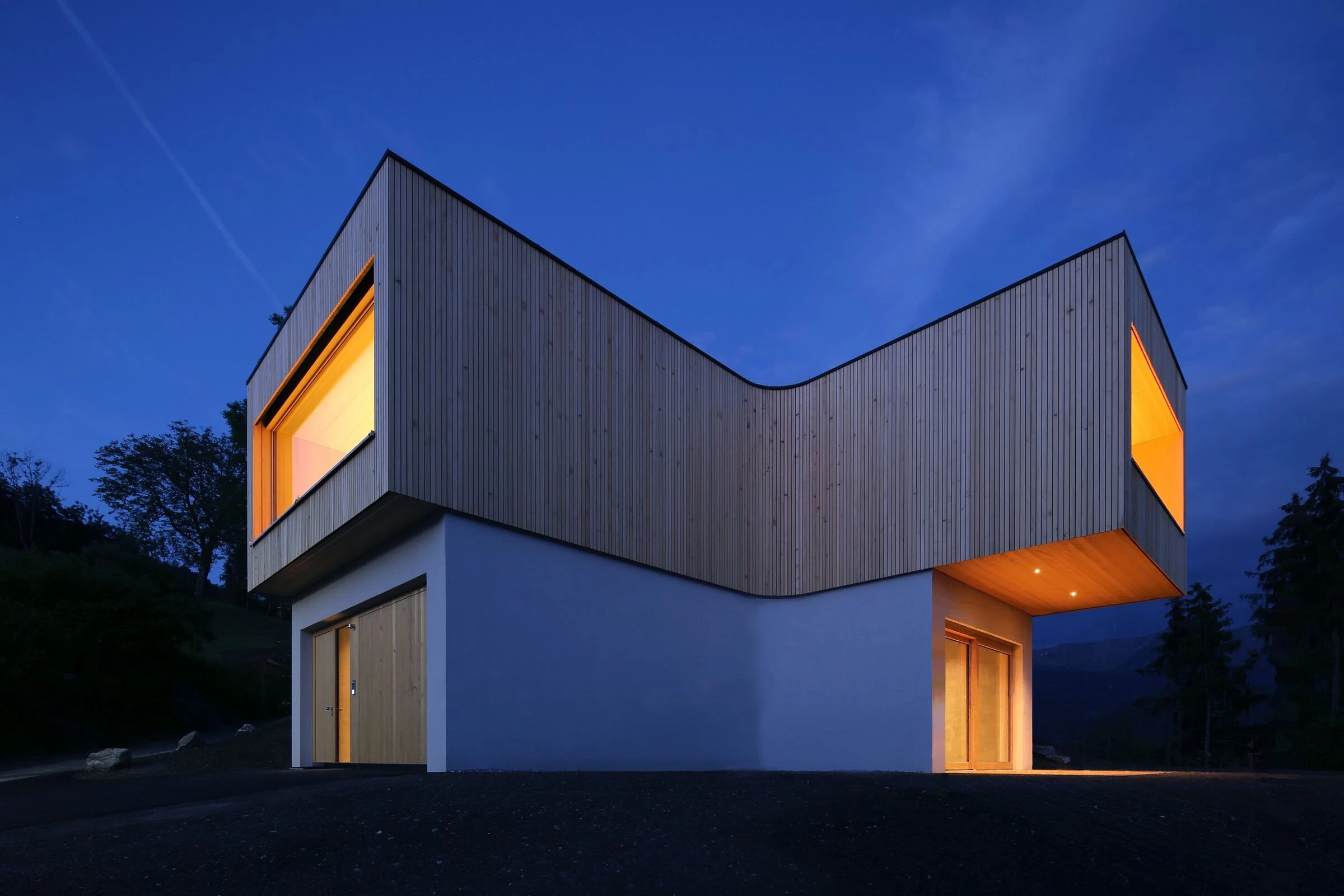 奥地利 Y-House | 混凝土基底与木结构融合的开放式空间设计-10