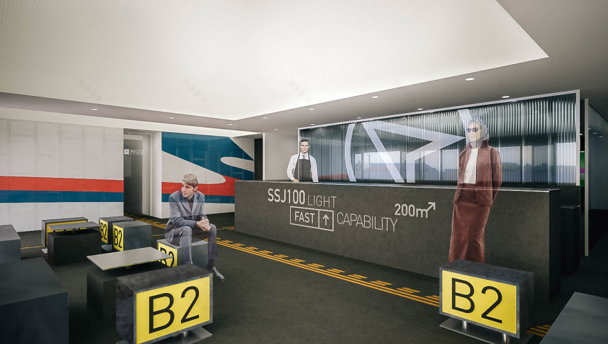 俄罗斯·意大利合资 Sukhoi Superjet 100 航空展临时展馆-32