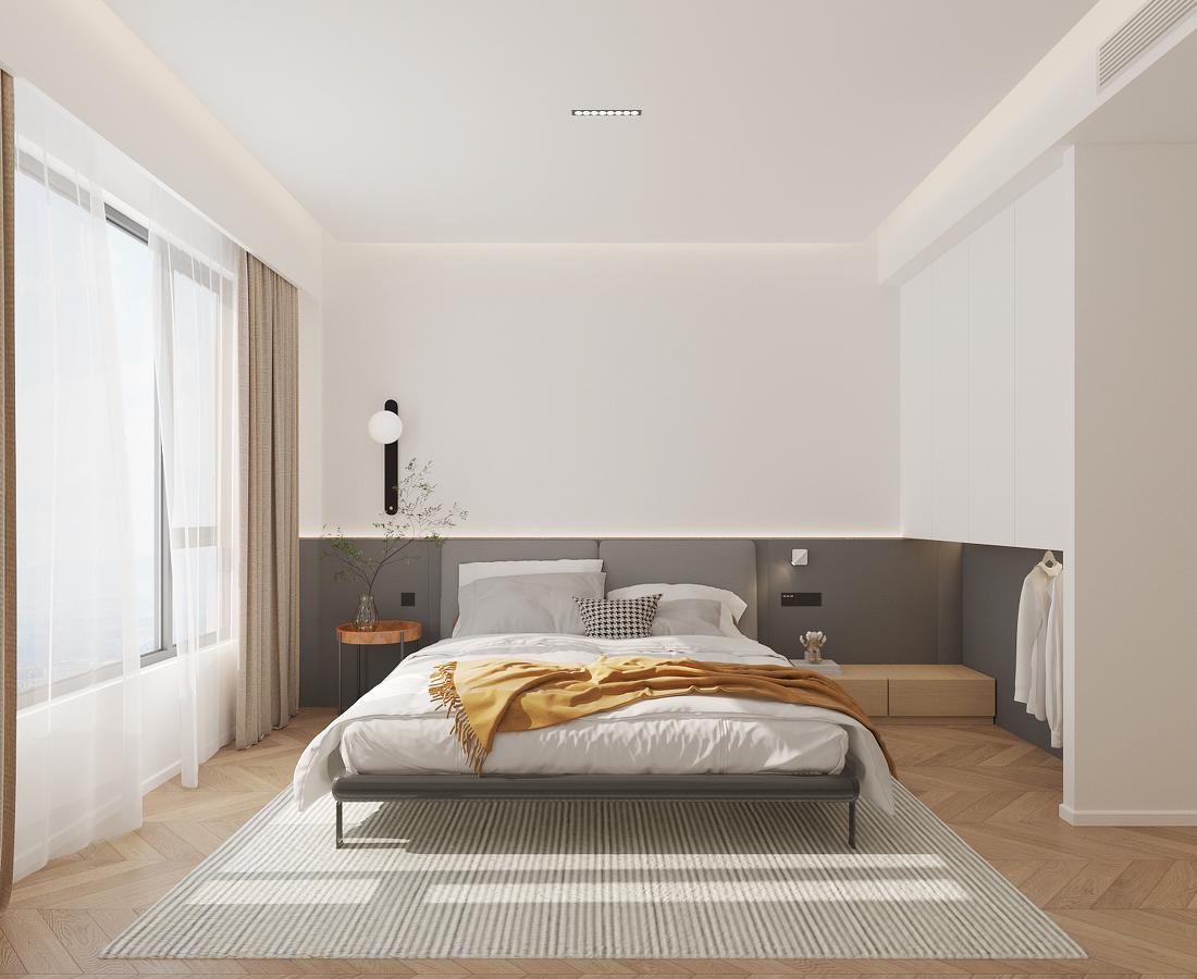 北京泰禾金府大院现代极简主卧设计丨中国北京-5