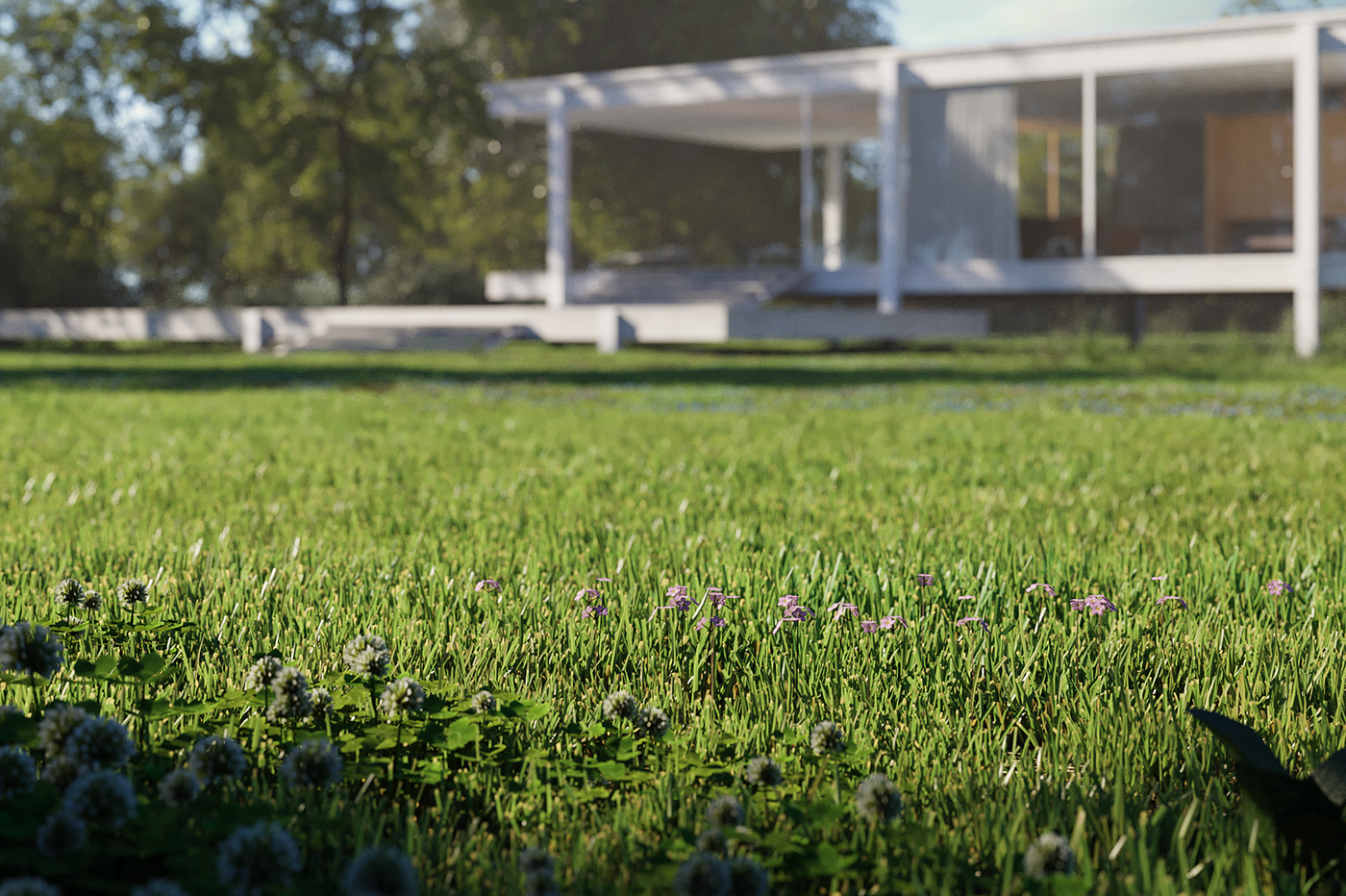 米斯·范·德·罗厄的玻璃别墅-7