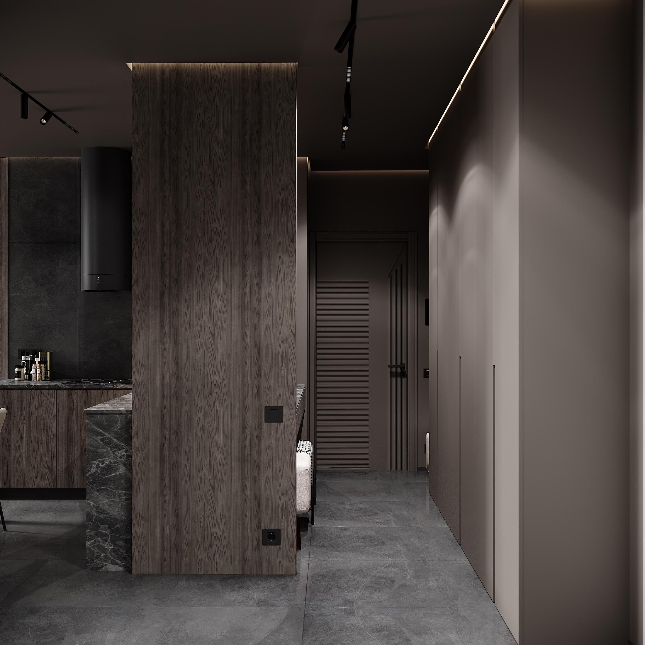 Modern dark apartment-9