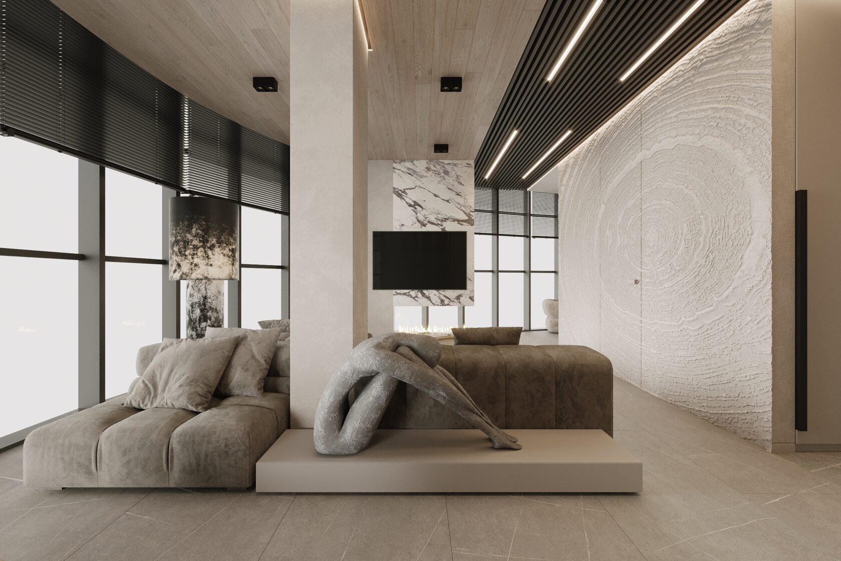 86㎡中性色系公寓设计 既高级又优雅！-5