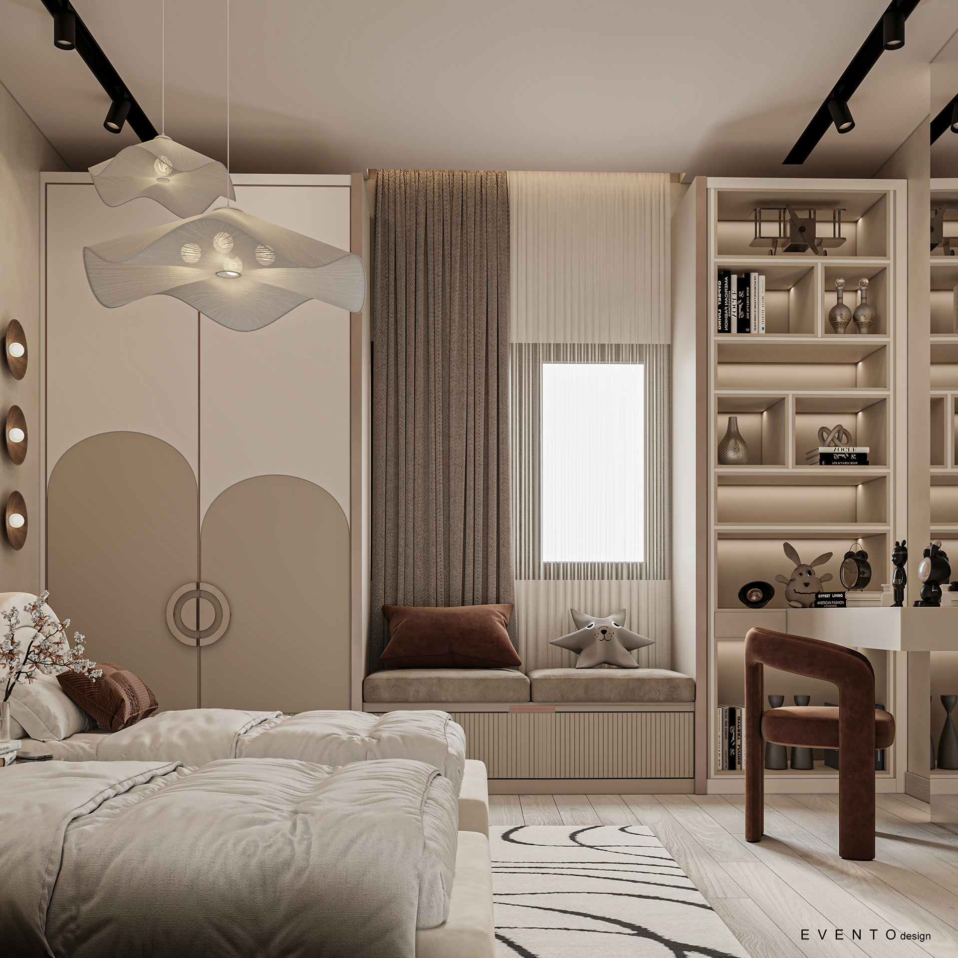 极简主义儿童房设计丨Aya Shahin-6