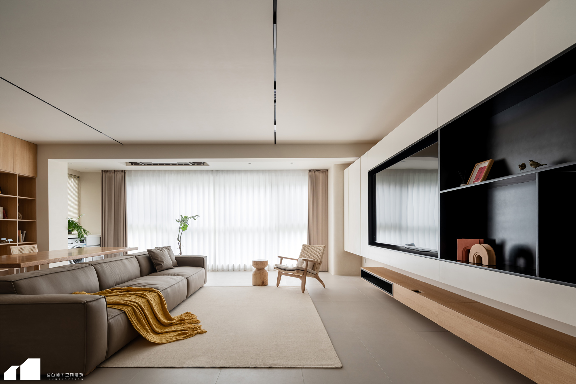 留白·私宅 ｜聆雨｜温润自然现代原木风-0