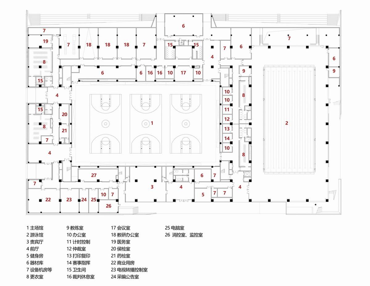 渤海科技大学体育馆丨中国滨州丨中科院建筑设计研究院有限公司-66