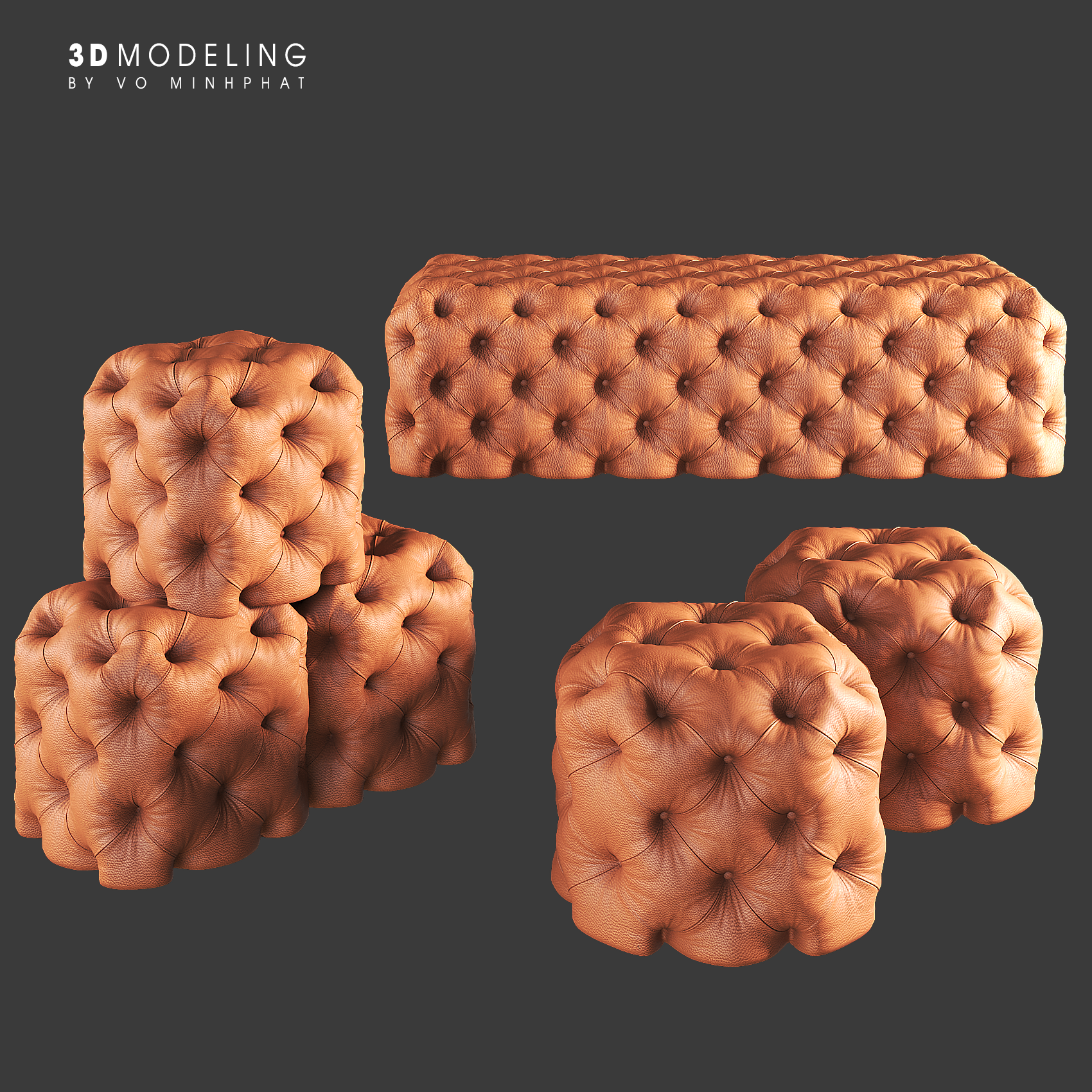 Chesterfield Stool,Bench+ Sofa-1