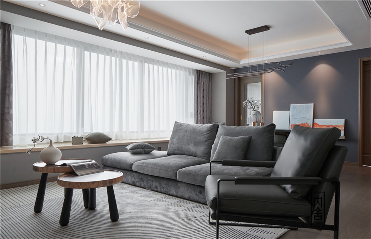 灰色调与橙色的碰撞,打造静谧优雅家居空间-14