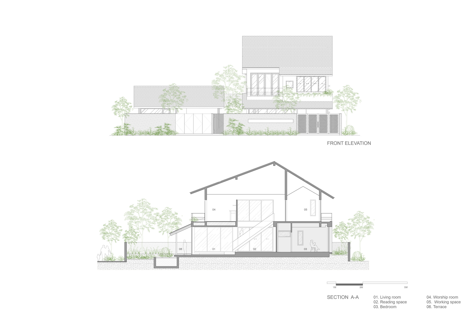 别墅庭院丨越南丨AN NAM Architecture-29