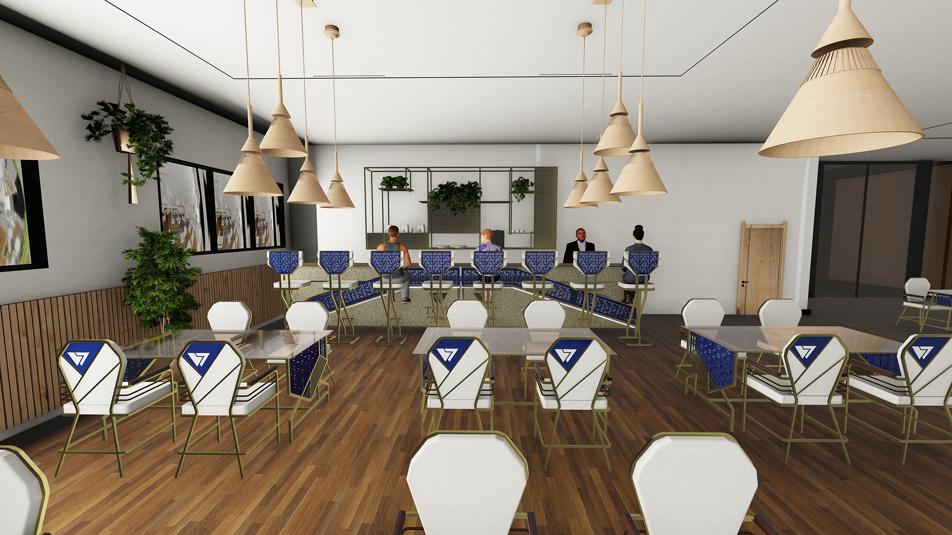 餐厅定制家具设计（极简室内概念）-3