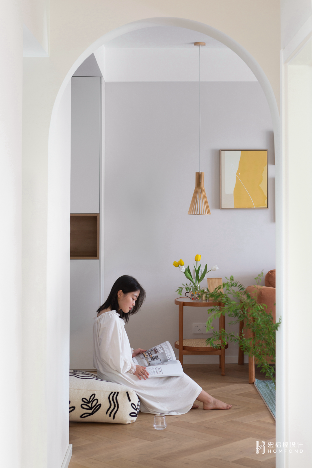 原木+奶茶色，随性自由的治愈空间 | 宏福樘设计-6