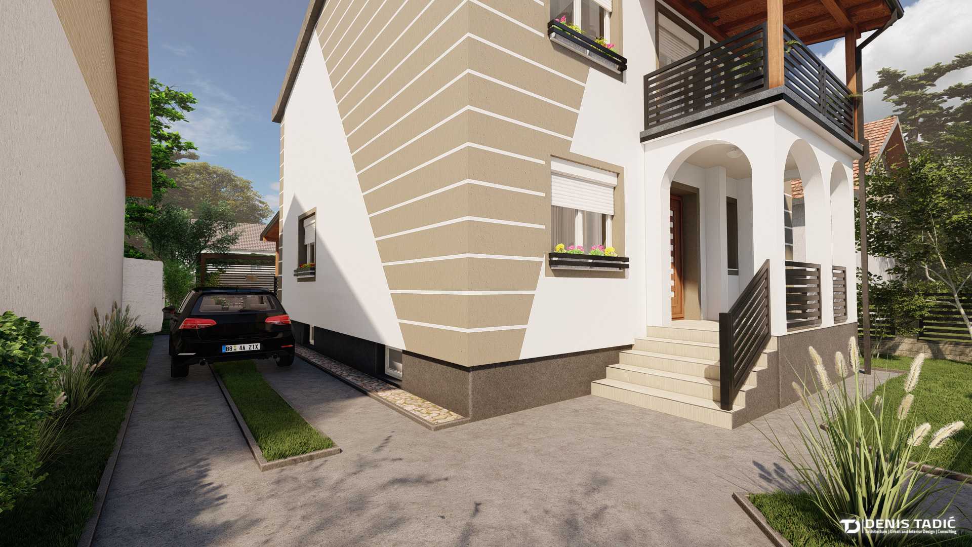 Erceg  外立面,大门和庭院的装修-8